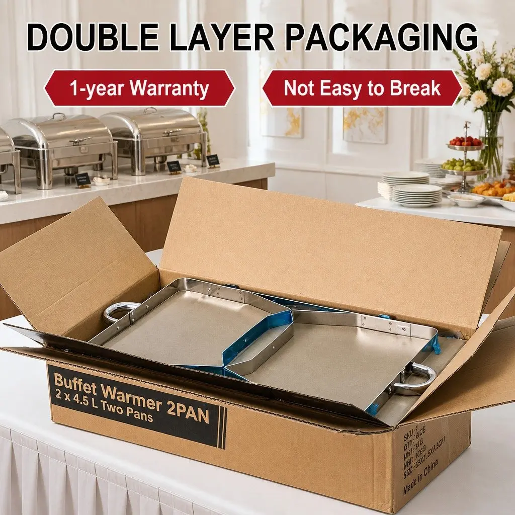 Chafing Dish Set Stainless Steel 9L Bain Marie Food Warmer for Buffet Catering and Home Use