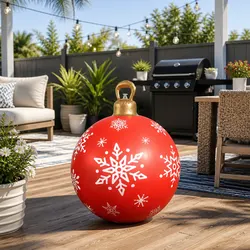 Christmas Inflatable Ball Bauble 60cm Outdoor Indoor Festive Holiday Decoration