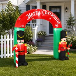 Christmas Inflatable Nutcracker Archway 3M LED Illuminated Holiday Outdoor