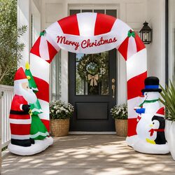 Christmas Inflatable Archway Santa 3M Illuminated Festive Outdoor Indoor