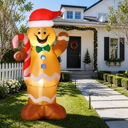 Christmas Inflatable Gingerbread Man 1.5M LED Lights Outdoor Indoor Decoration