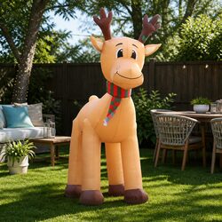 Christmas Inflatable Reindeer 5M Illuminated Outdoor Indoor Festive Holiday