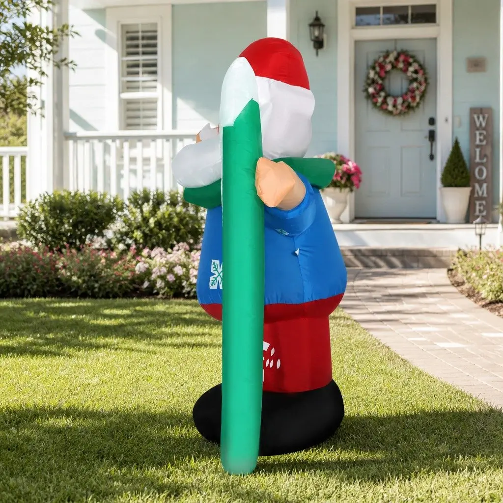 Christmas Inflatable Santa 1.6M Illuminated Multicoloured Decorations with LED