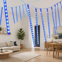 288 LED 7M Blue Icicle Christmas Lights Falling Meteor Shower Outdoor Indoor
