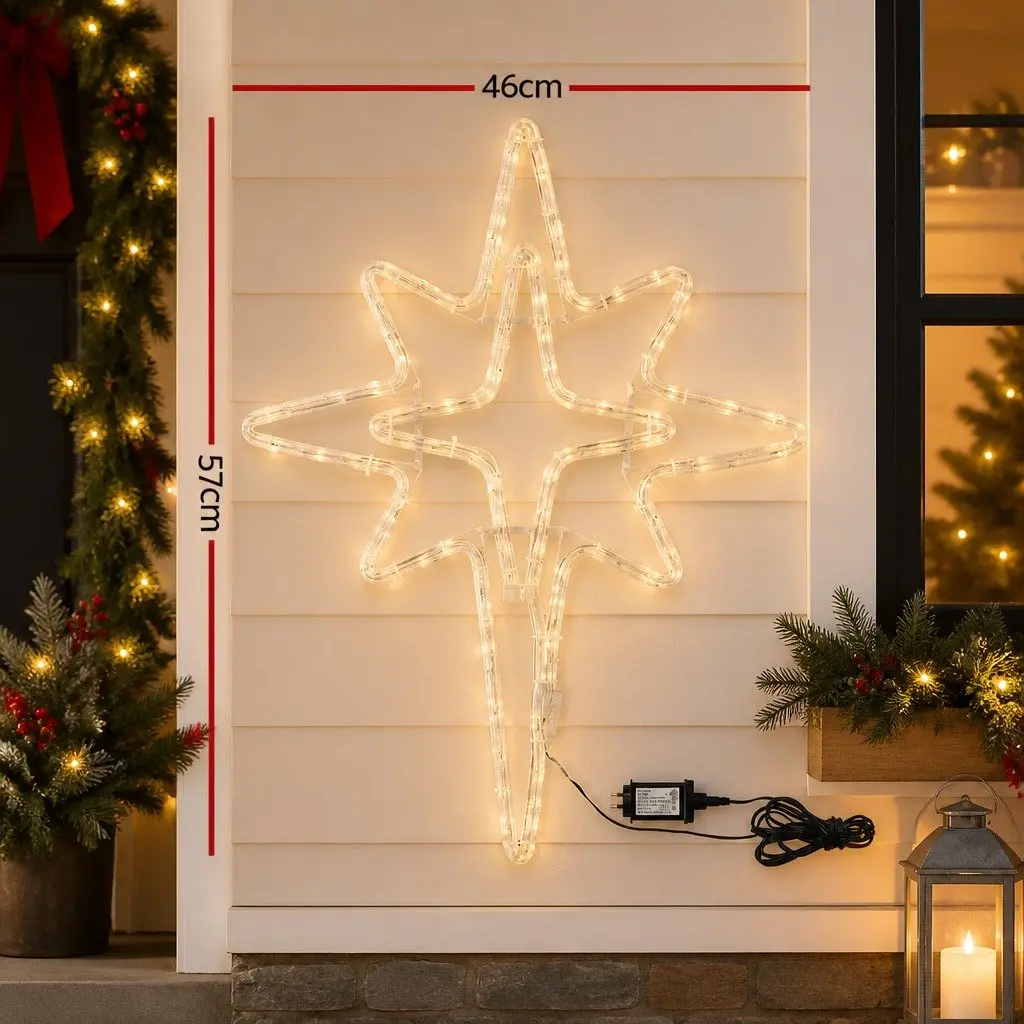 Christmas Decoration Bethlehem Star Light 57cm 90 LED Warm White Indoor Outdoor