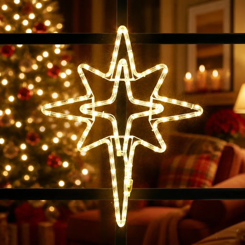 Christmas Decoration Bethlehem Star Light 57cm 90 LED Warm White Indoor Outdoor