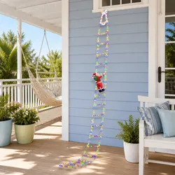 Christmas Ladder Lights 300 LED 3.5M Multicolour with Detachable Santa Claus