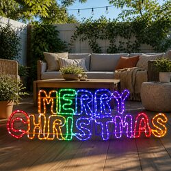 1.6M LED Rope Light 360 Multicolour Christmas Outdoor Decoration Motif Display