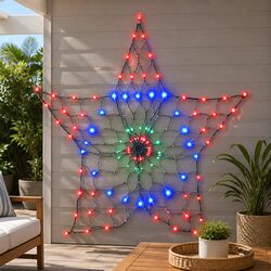 Christmas Lights 130 LED Snow Motif Multicoloured Outdoor Indoor Decoration 1.3M