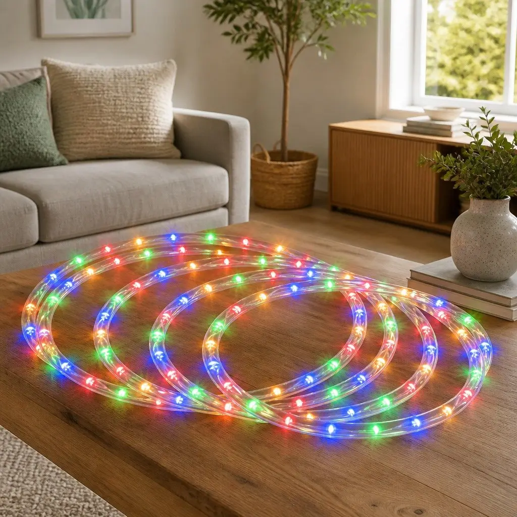 Christmas Rope Lights 20M 600 LED Multicolour String for Indoor Outdoor Decorations