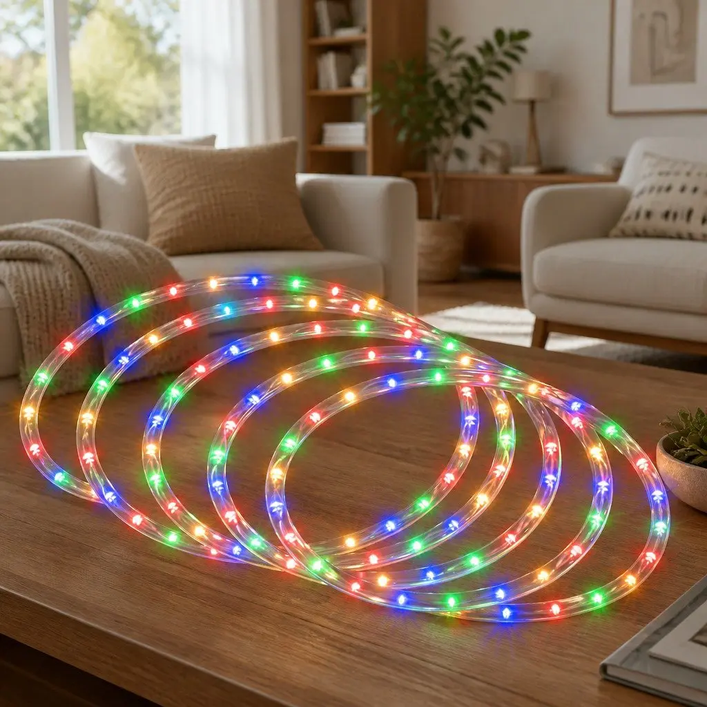 Christmas Rope Lights 20M 600 LED Multicolour String for Indoor Outdoor Decorations