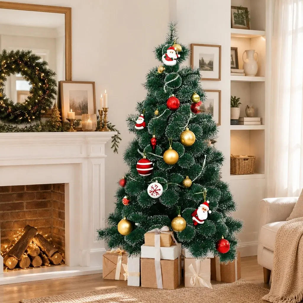 Christmas Tree 1.5M 180 Tips Green PVC Pine Needle Artificial Holiday Decoration