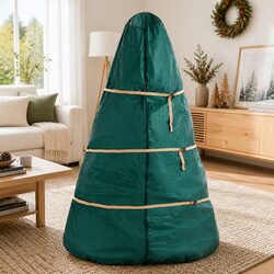 Christmas Tree Storage Bag Fits Up to 9ft Xmas Holiday Protection Green Zippered