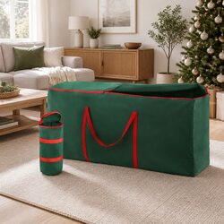 Christmas Tree Storage Bag Set Green Baubles Ornaments Container Organization
