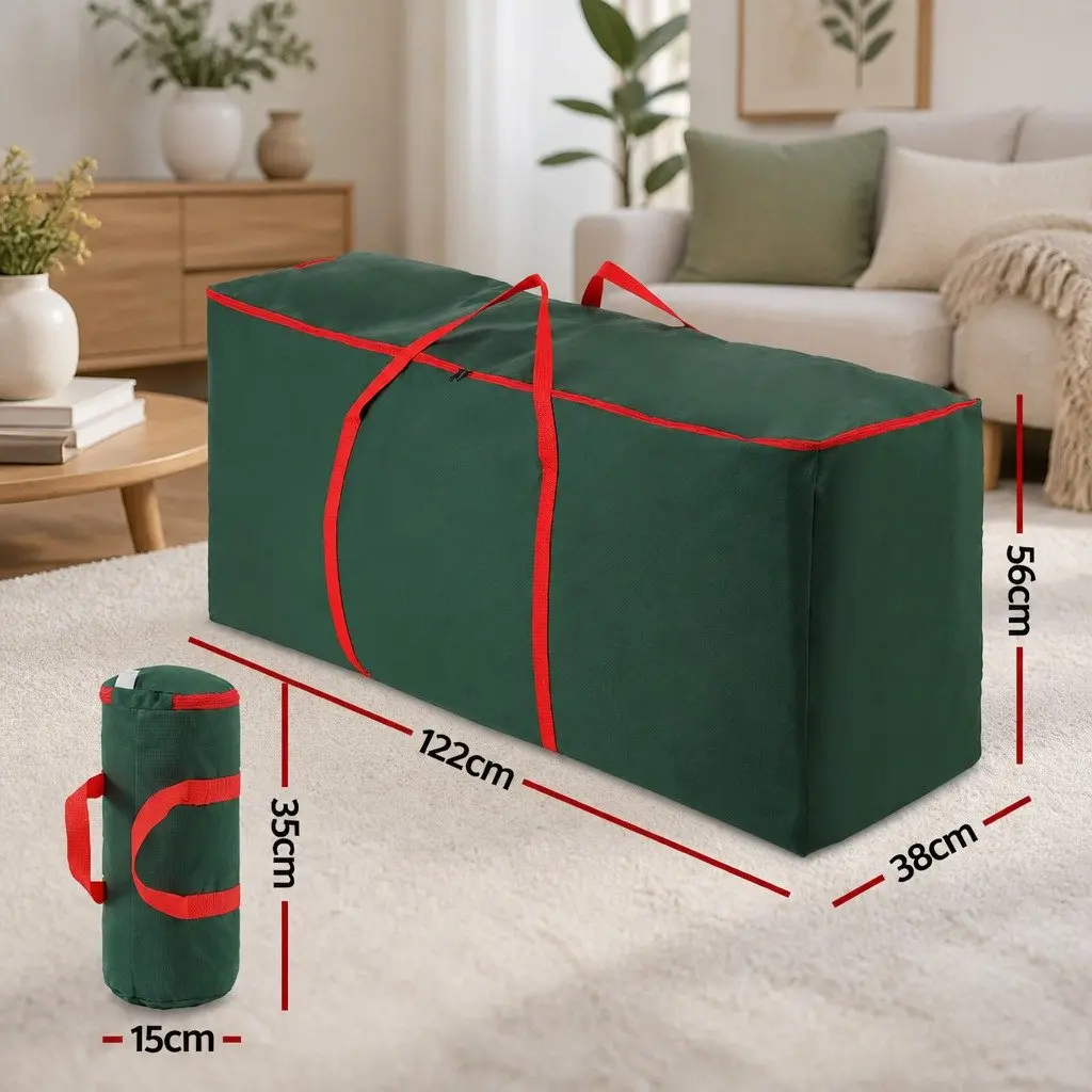 Christmas Tree Storage Bag Set Green Baubles Ornaments Container Organization