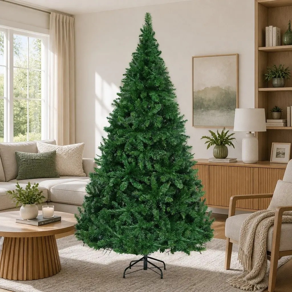 Christmas Tree Pre-lit 2.4m Green Fir Tree with 1488 LEDs Home Decor
