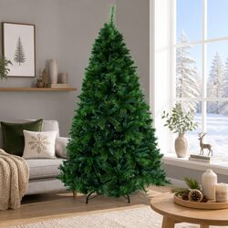 Green Christmas Tree 1.8M 6FT Artificial Xmas Pine with 1024 PVC Tips Metal