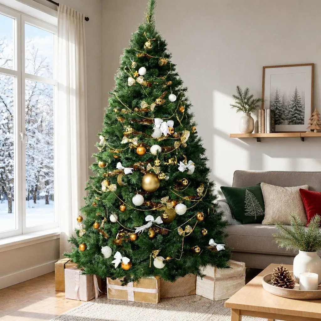 Christmas Tree 1.8M Green Xmas Pine Tree 1024 Tips Artificial Holiday Decoration