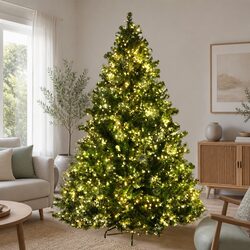 Christmas Tree 1.8M Pre-lit Outdoor Decoration 1980 Warm White LEDs 8 Light