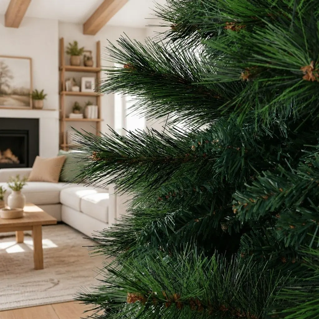 Christmas Tree Artificial Green Pine 2.4M 2100 Tips Holiday Home Decoration