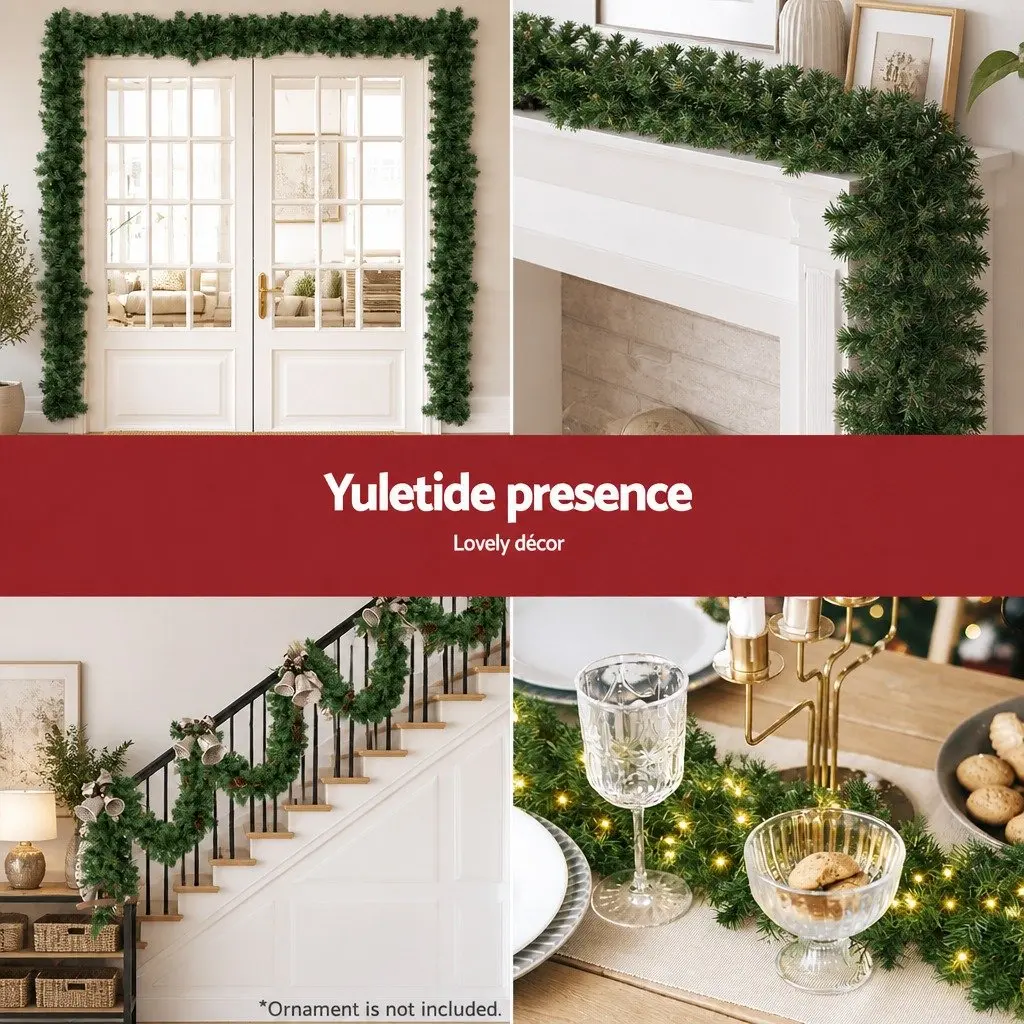 5M Green Christmas Garland LED Lights Indoor Outdoor Xmas Decoration 380 Tips
