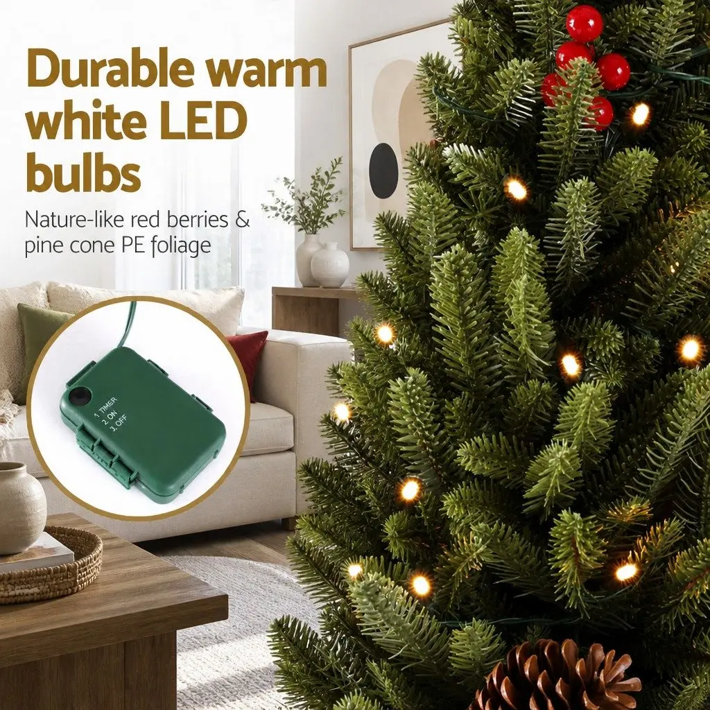 Mini Christmas Tree 90cm LED Xmas Tree Tabletop Small Space Party Decoration