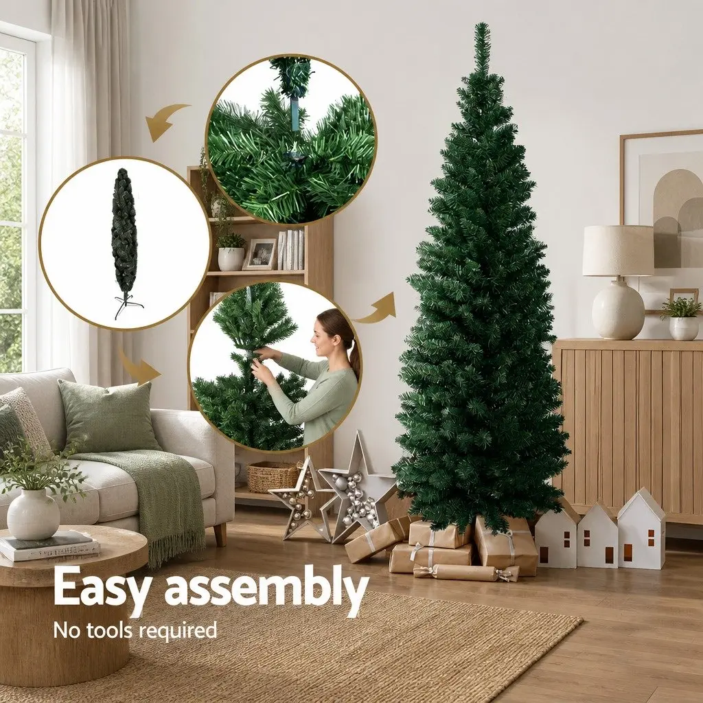 Christmas Tree 1.8m Artificial Xmas Tree Green 300 Tips Home Holiday Decoration