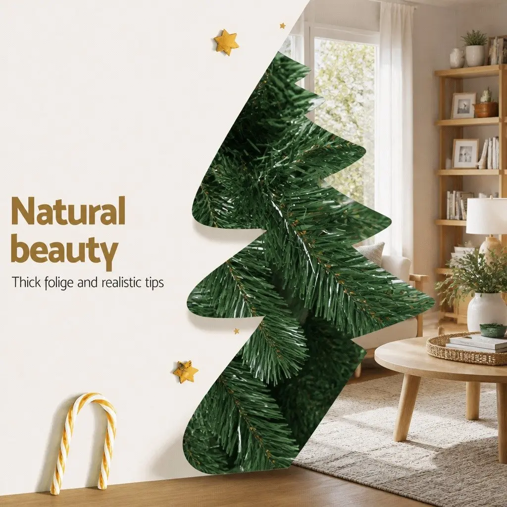 Christmas Tree 1.8m Artificial Xmas Tree Green 300 Tips Home Holiday Decoration