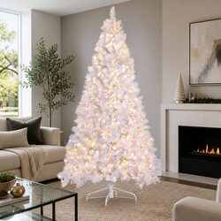 White Christmas Tree 2.1m 500 LED Lights 1260 Tips Xmas Home Holiday Decor