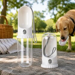 Pet Water Bottle 450ml Portable Leak-Proof Bowl Outdoor Travel Dog Cat Hydration
