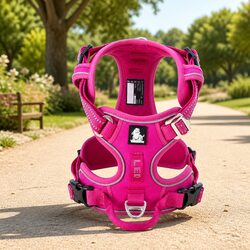 No Pull Dog Harness XL Pink Reflective Breathable Mesh Pet Safety Walking Gear