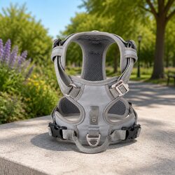 No Pull Dog Harness XS Grey Reflective Breathable Mesh Pet Safety Control