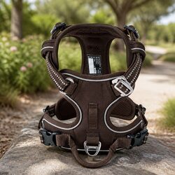 No Pull Dog Harness Large Breathable Mesh Reflective Nylon Webbing Easy On Off