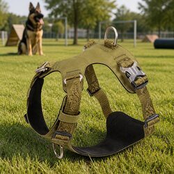Dog Harness Lightweight Training Tactical Harness Green S Size Pet Gear