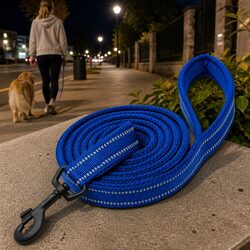 Reflective Dog Leash 2m Nylon Lead with Swivel Hook Pet Walking Rope M