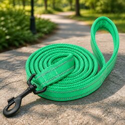 Reflective Nylon Dog Leash 2m Medium Pet Lead Walking Training Visibility