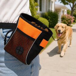 Dog Treat Belt Bag with Water Bottle Holder Reflective Waist Pack for Pet