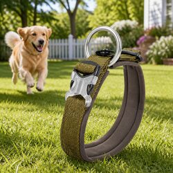 Dog Collar M Active Puppy Reflective Adjustable O Ring Lead Attachment