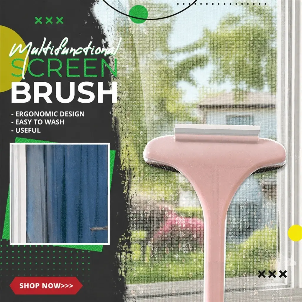 Double Sided Window Cleaning Brush Multifunctional Tool Blue