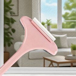 Double Sided Window Cleaner Glass Screen Brush Multifunctional Cleaning Pink