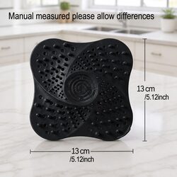 Silicone Drain Cover Odor Proof Anti Blocking Filter Kitchen Sink Toilet Black
