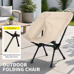Outdoor Fishing Camping Moon Chair Foldable Portable Lightweight Seat Garden