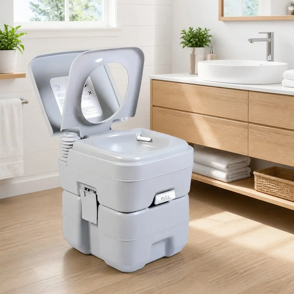 Portable Camping Toilet Outdoor Mobile Flushing Anti-Odor Travel Toilet