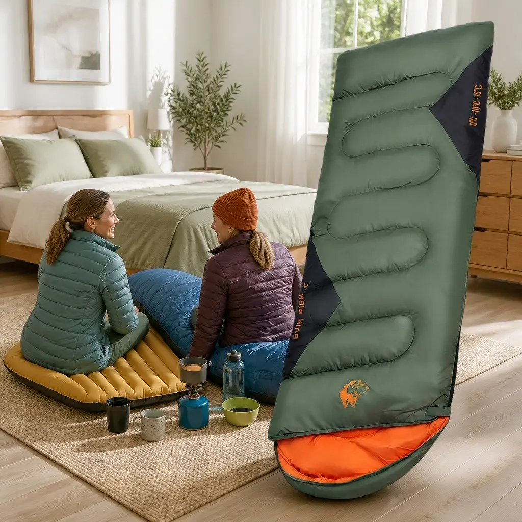 Outdoor Sleeping Bag Waterproof Envelope Rectangular Design Camping Quilt