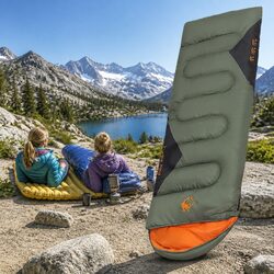 Rectangular Sleeping Bag Waterproof Envelope Design Camping Quilted Comfort