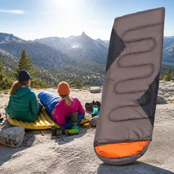 Outdoor Sleeping Bags Waterproof Envelope Design Rectangular Quilts Camping