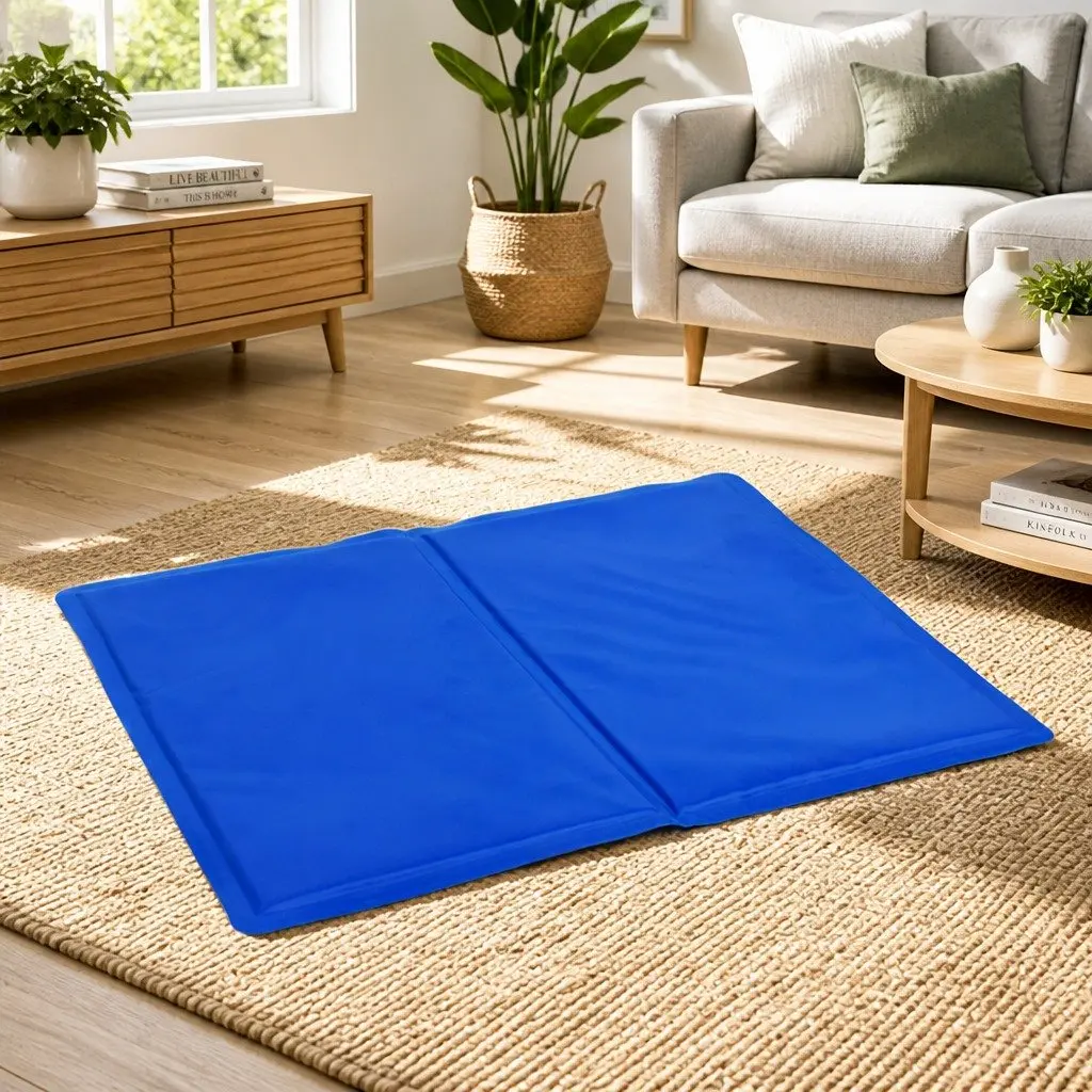 Pet Cooling Cushion XXL Blue Waterproof Fabric