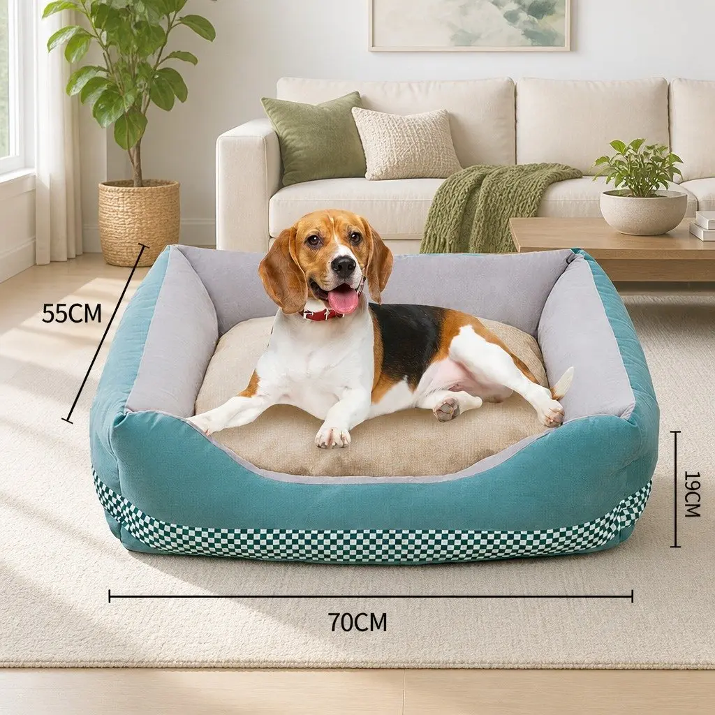 Dog Bed Washable Soft Warm Large Green