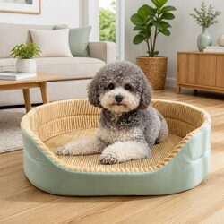 Pet Calming Bed Warm Soft Rectangle Nest Cozy Sleeping Kennel for Dogs Cats