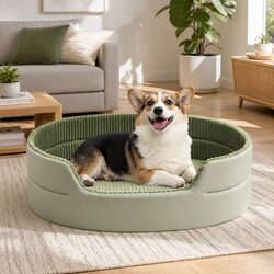 3D Semi-Enclosed Pet Nest Bed Avocado Cushion Cave House Dog Cat